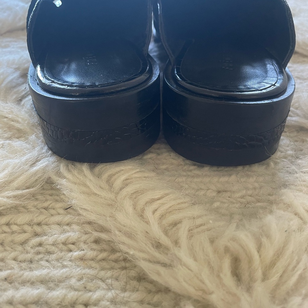 Freda Salvador Keen mule black croc size 10.5 - Picture 4 of 6
